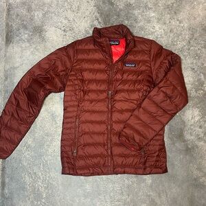 patagonia - women’s burnished red nano puffer jacket - lightweight - small